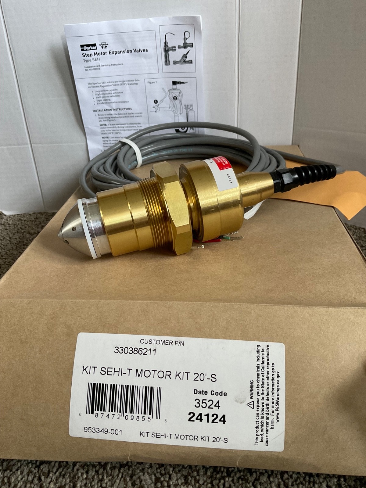 New in Box Sporlan Step Motor Expansion Valve Type SE- P/N 330386211