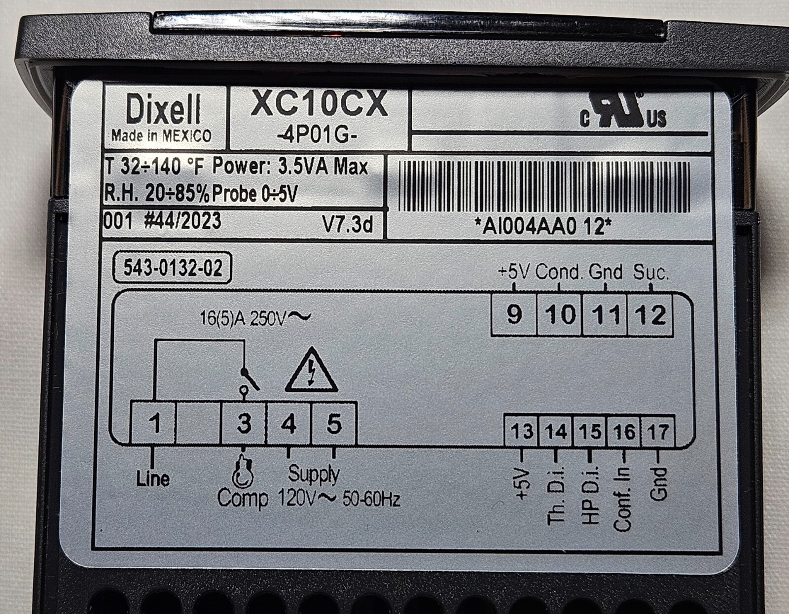 Dixell XC10CX-4P01G Emerson refrigeration control XC10CX 4P01G v7.3d