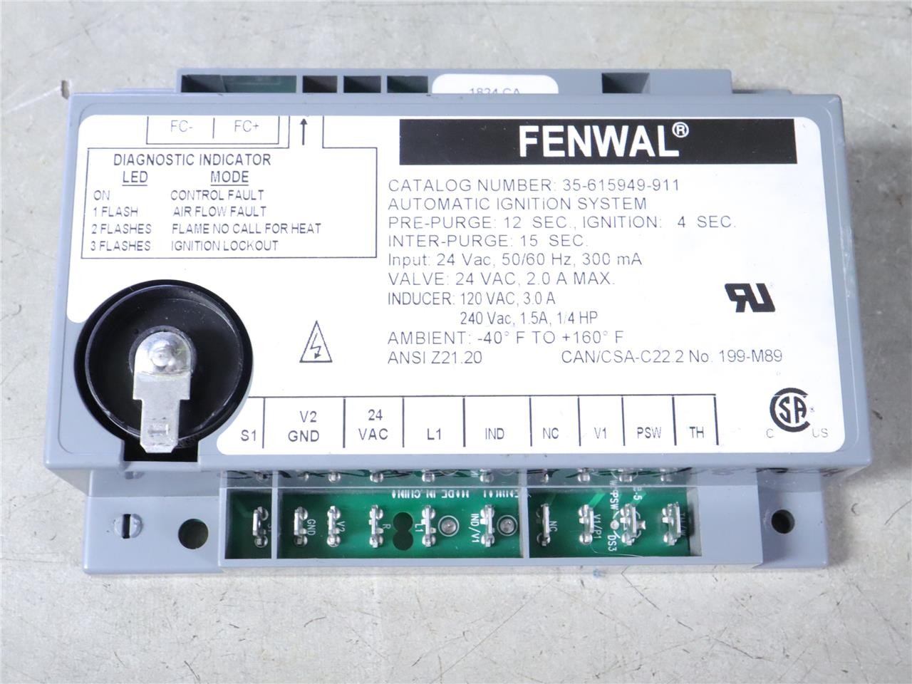 FENWAL 35-615949-911 Automatic Ignition System Control Module