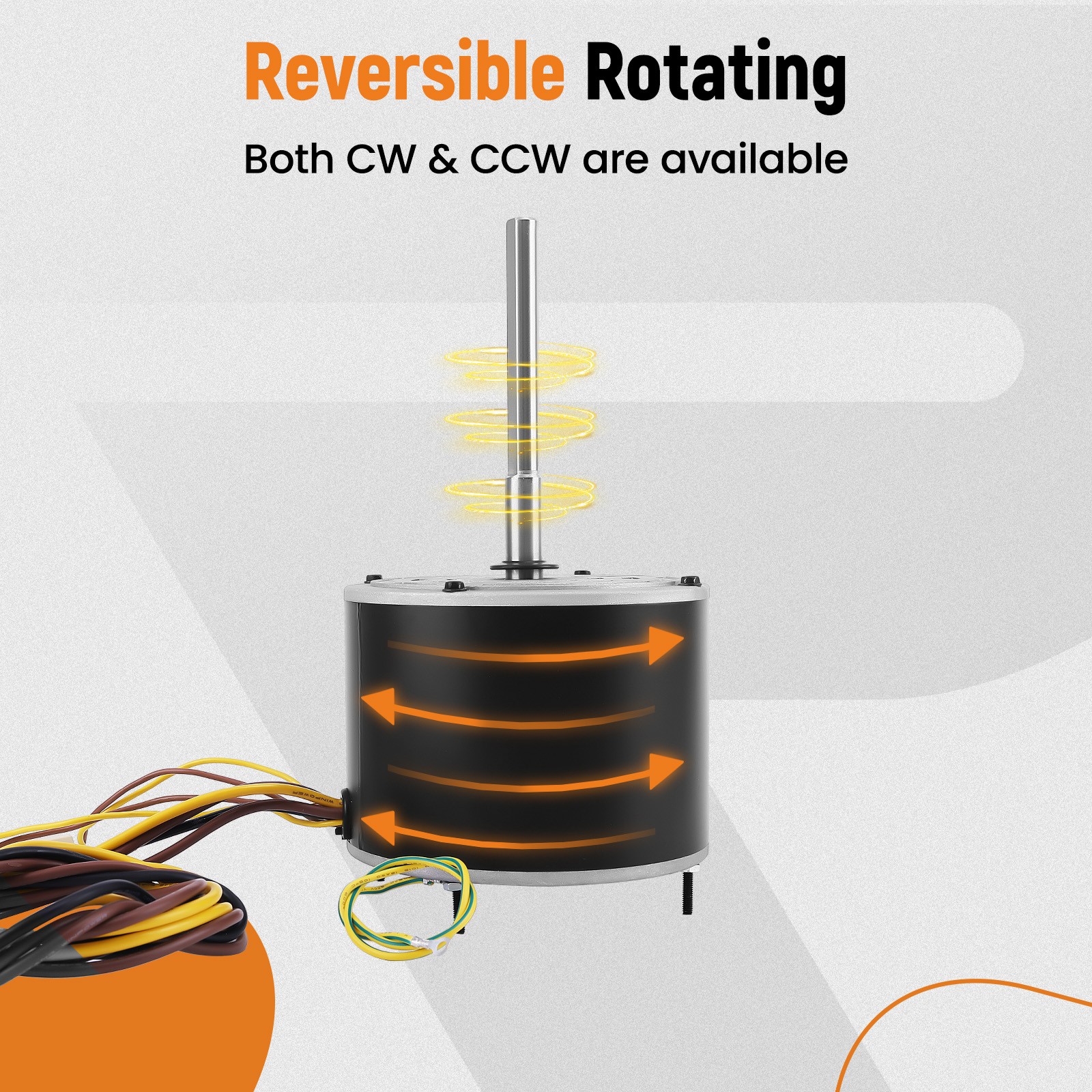 1/4HP Condenser Fan Motor 208/230V 1075RPM W51-14CJA1-02 Reversible Rotating