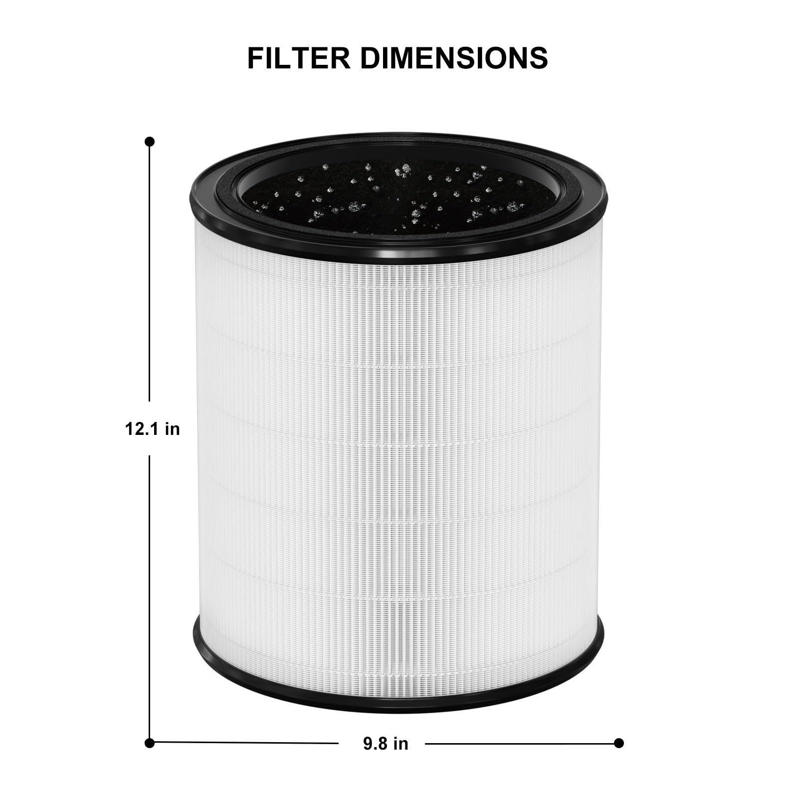 Ganteny True HEPA Replacement Filter Compatible with 12.1″ x 9.8″ x