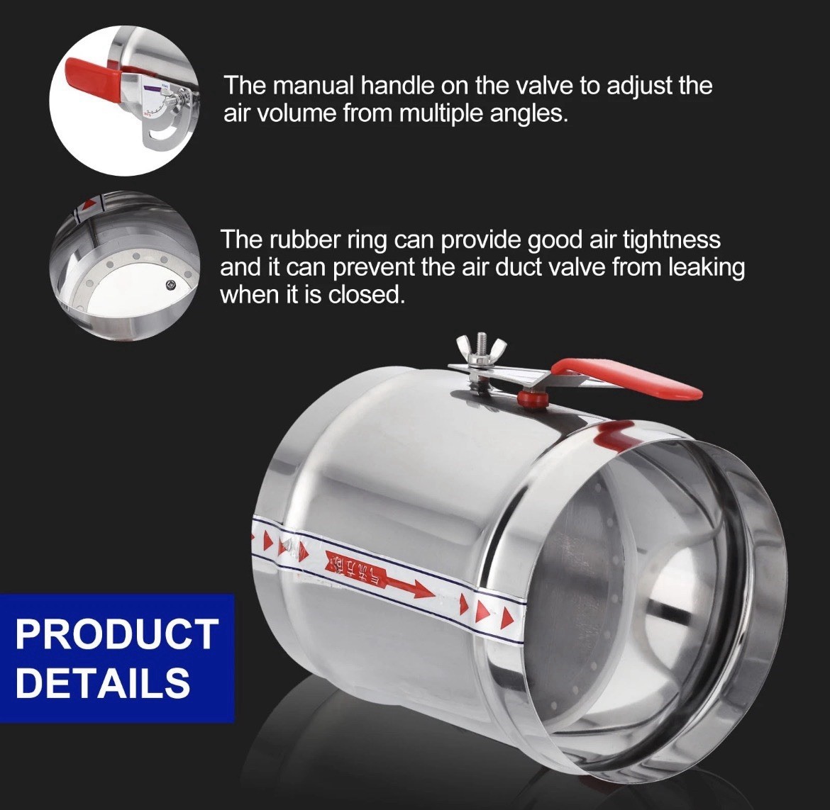 6 Inch Duct Manual Volume Backdraft Damper,FOR HVAC Vent Damper