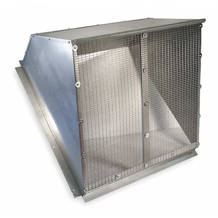 Dayton 1Wbw2 Weatherhood, 36In Bld, Galv Steel, 40 1/8In