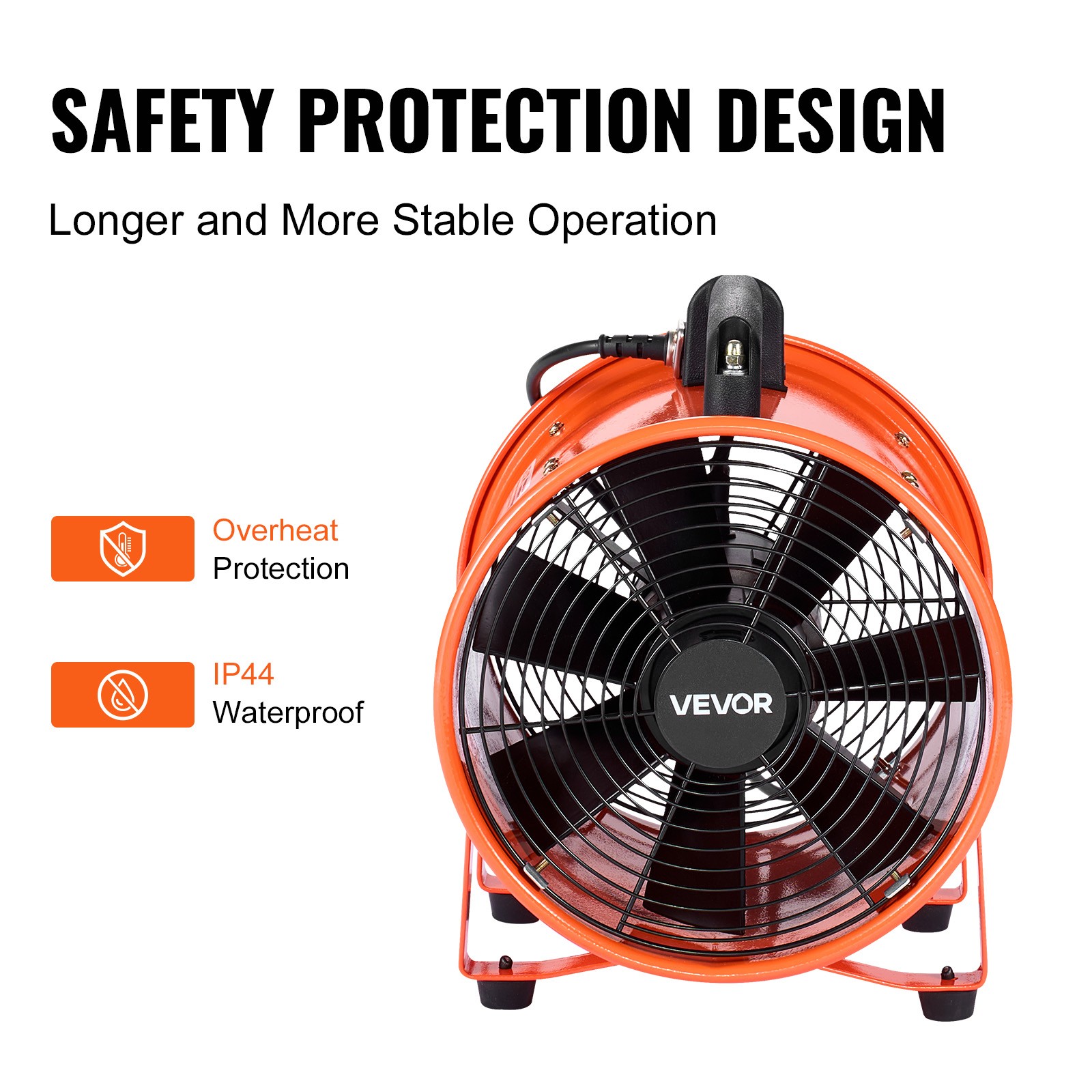 VEVOR 10″ Extractor Fan Blower Portable 10m Duct Hose Ventilator Industrial