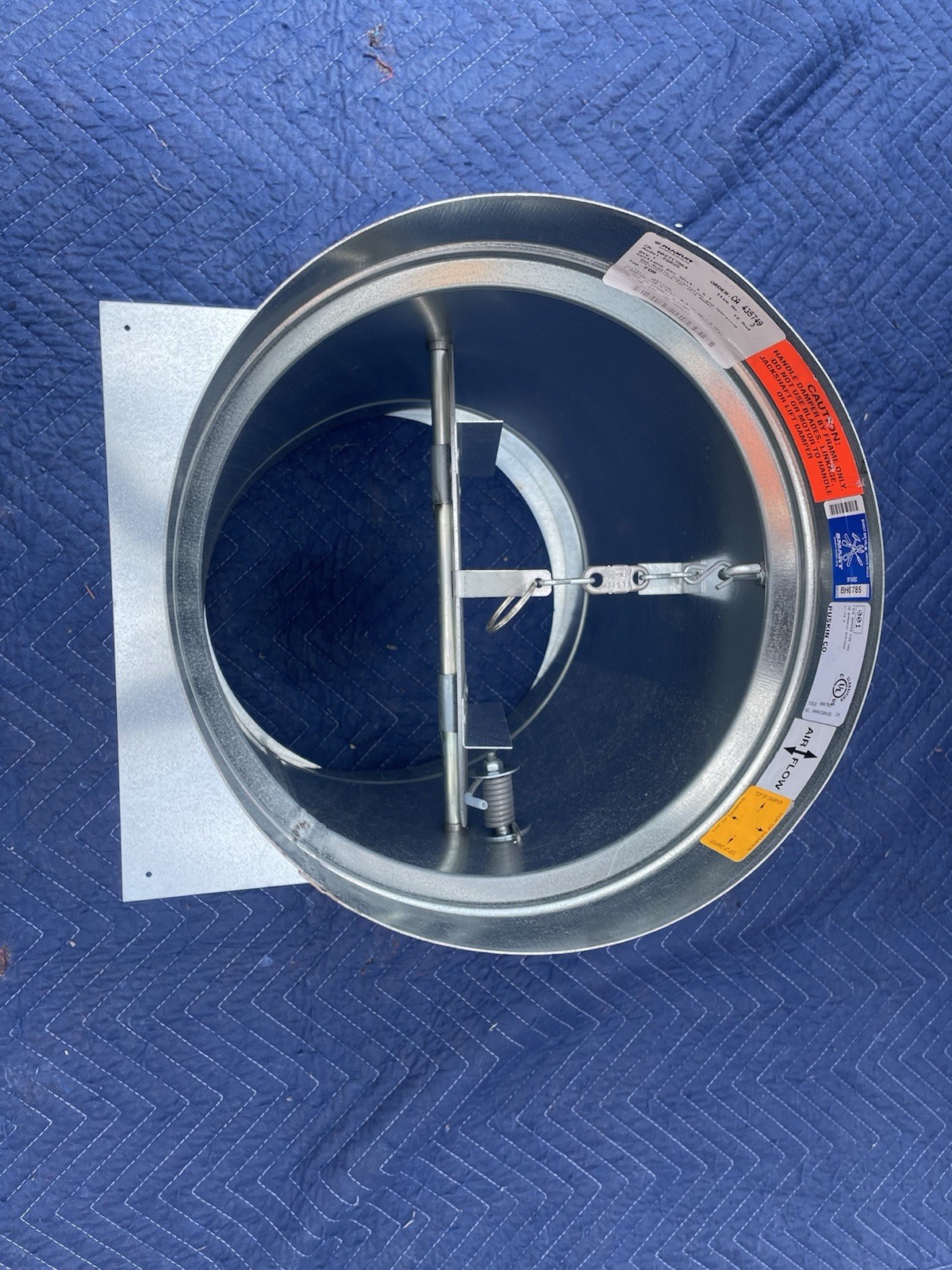 Ruskin FDR25 Galvanized Steel 12” Round Fire Damper – Dynamic Systems – New