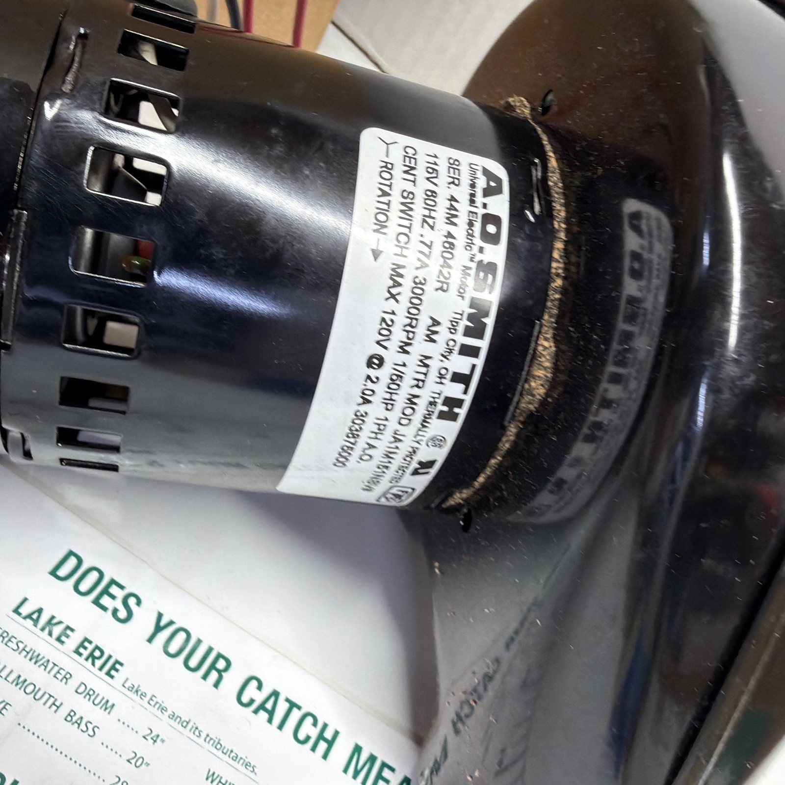 A.O. SMITH 303875000 BURNER BLOWER MOTOR JA1M151NSV#