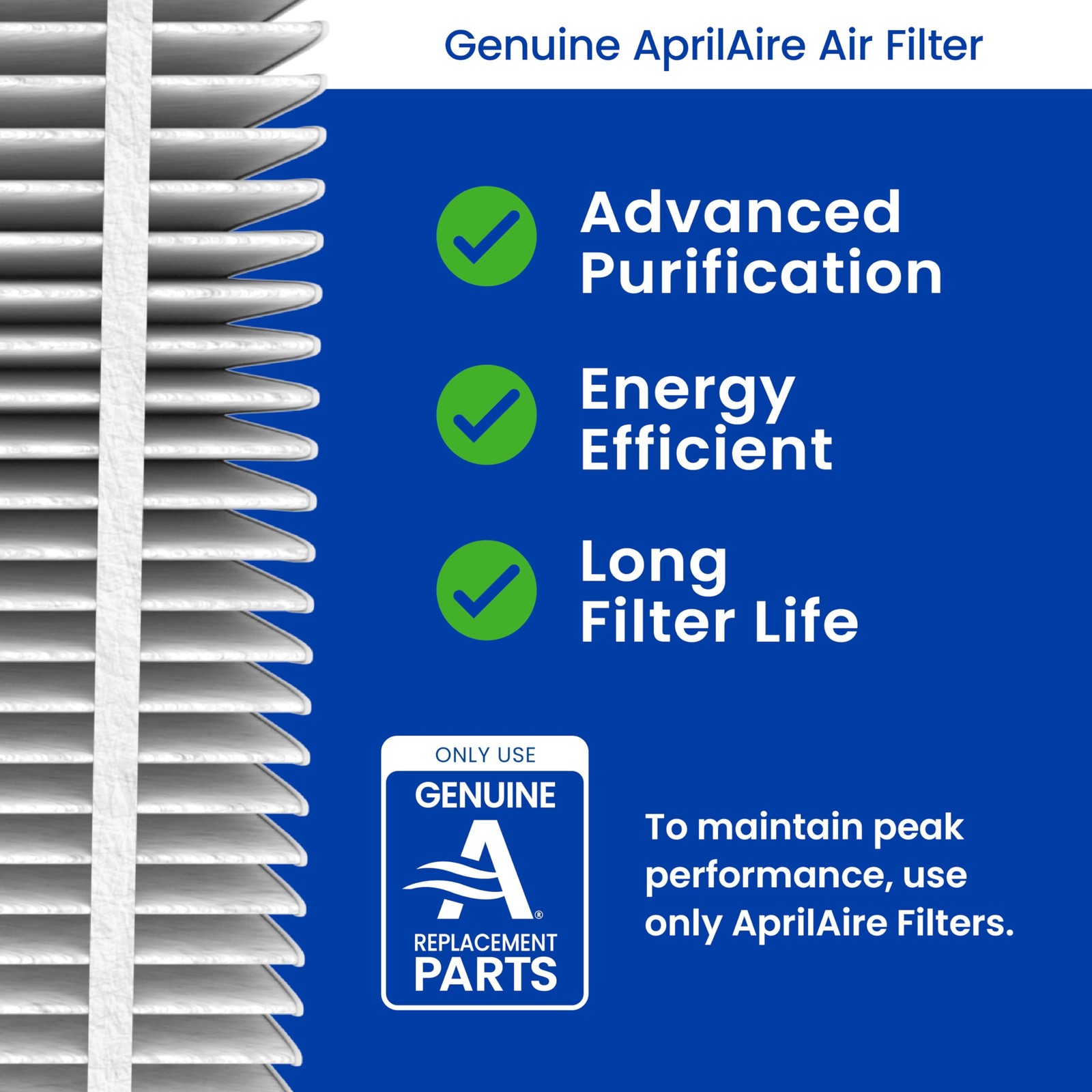 Genuine 413 Replacement Filter For Whole House Air Purifiers – Merv 13, Healthy