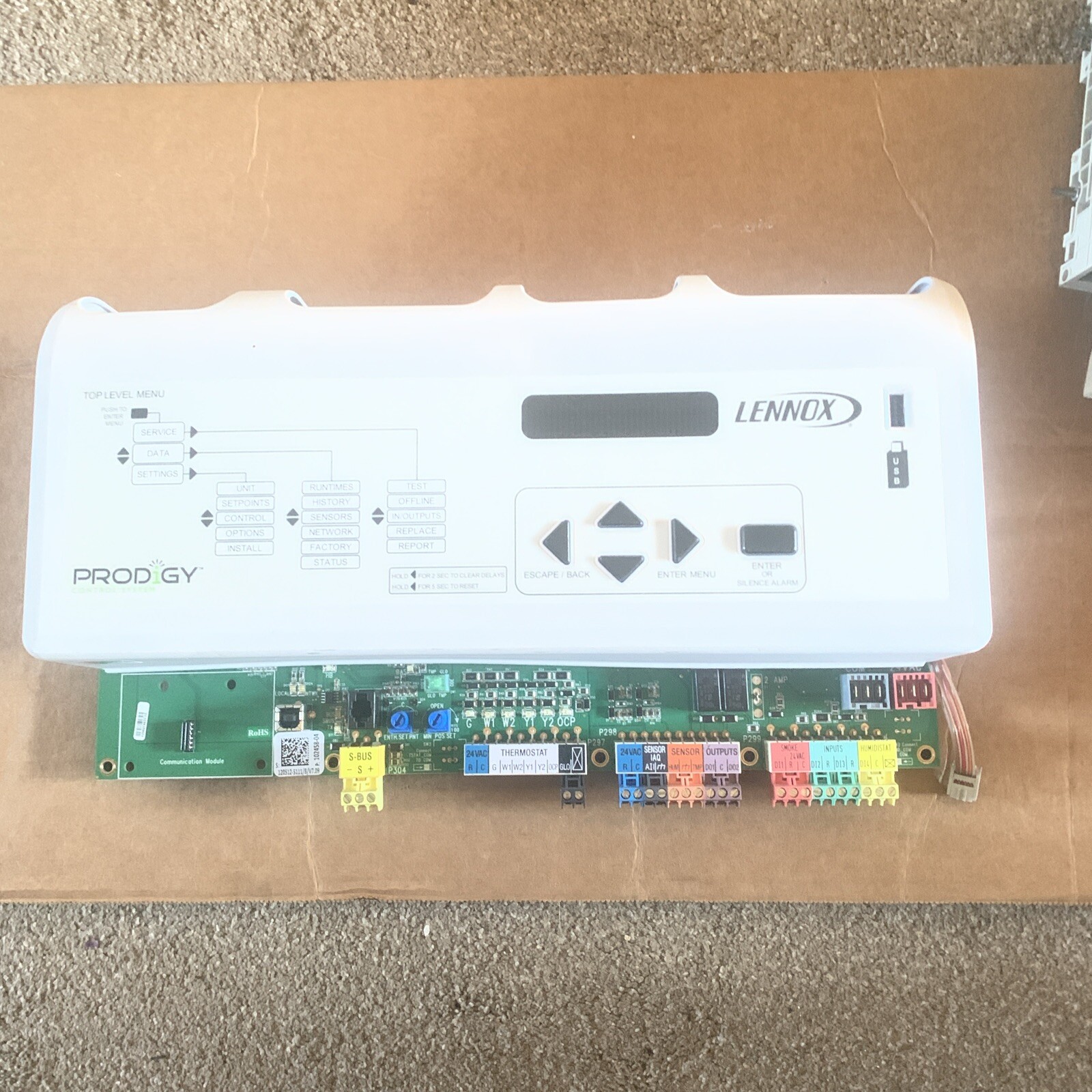 Lennox Prodigy M2 Unit Controller Board. 102458-04 W/102401-01 USED
