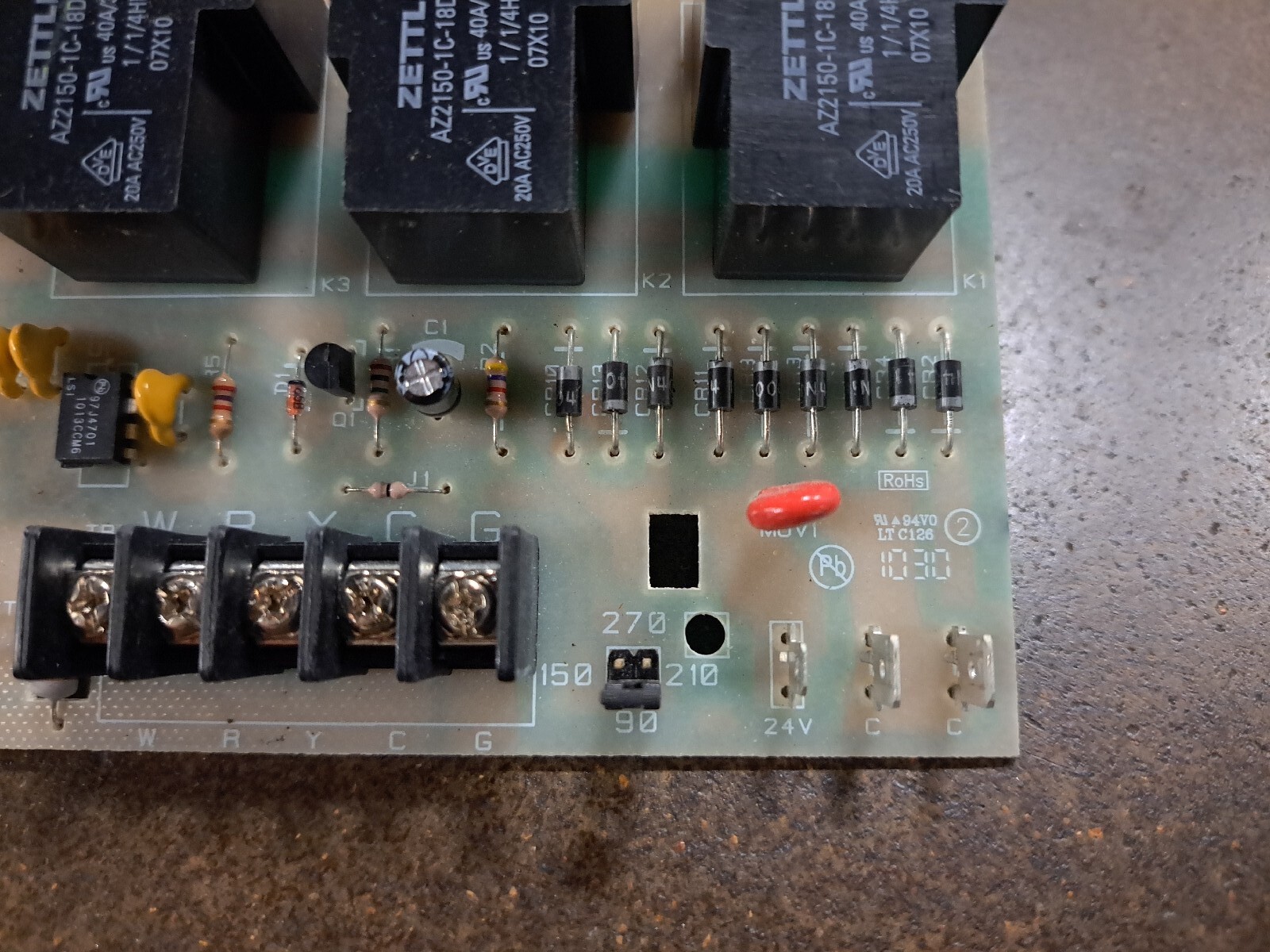 LENNOX LB-90676 Furnace Control Circuit Board BCC3-2 65K29 (orange)