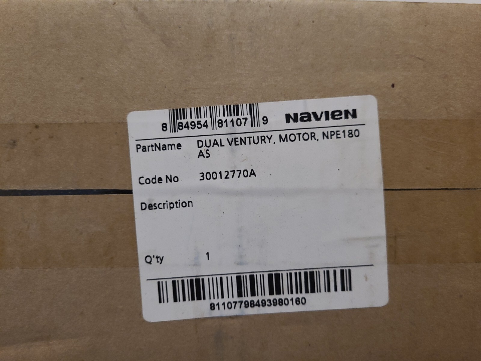 Navien 30012770A Dual Ventury Motor NPE180 AS in sealed box