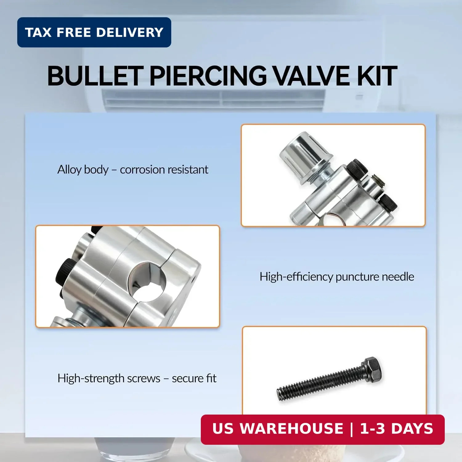 4 Pack BPV-31 Valve Kits Piercing Refrigerator Line Tap Valve
