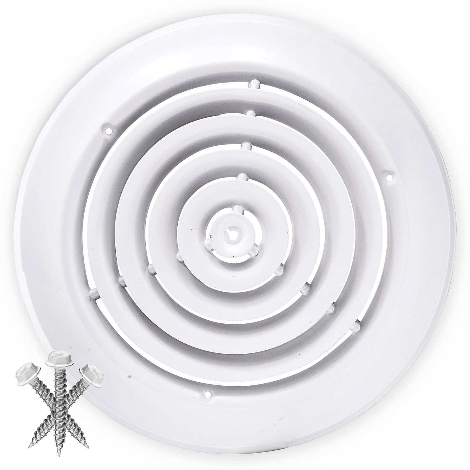 HVAC Premium 10” [Neck Size] Round Steel Ceiling Diffuser – Easy Air 10″