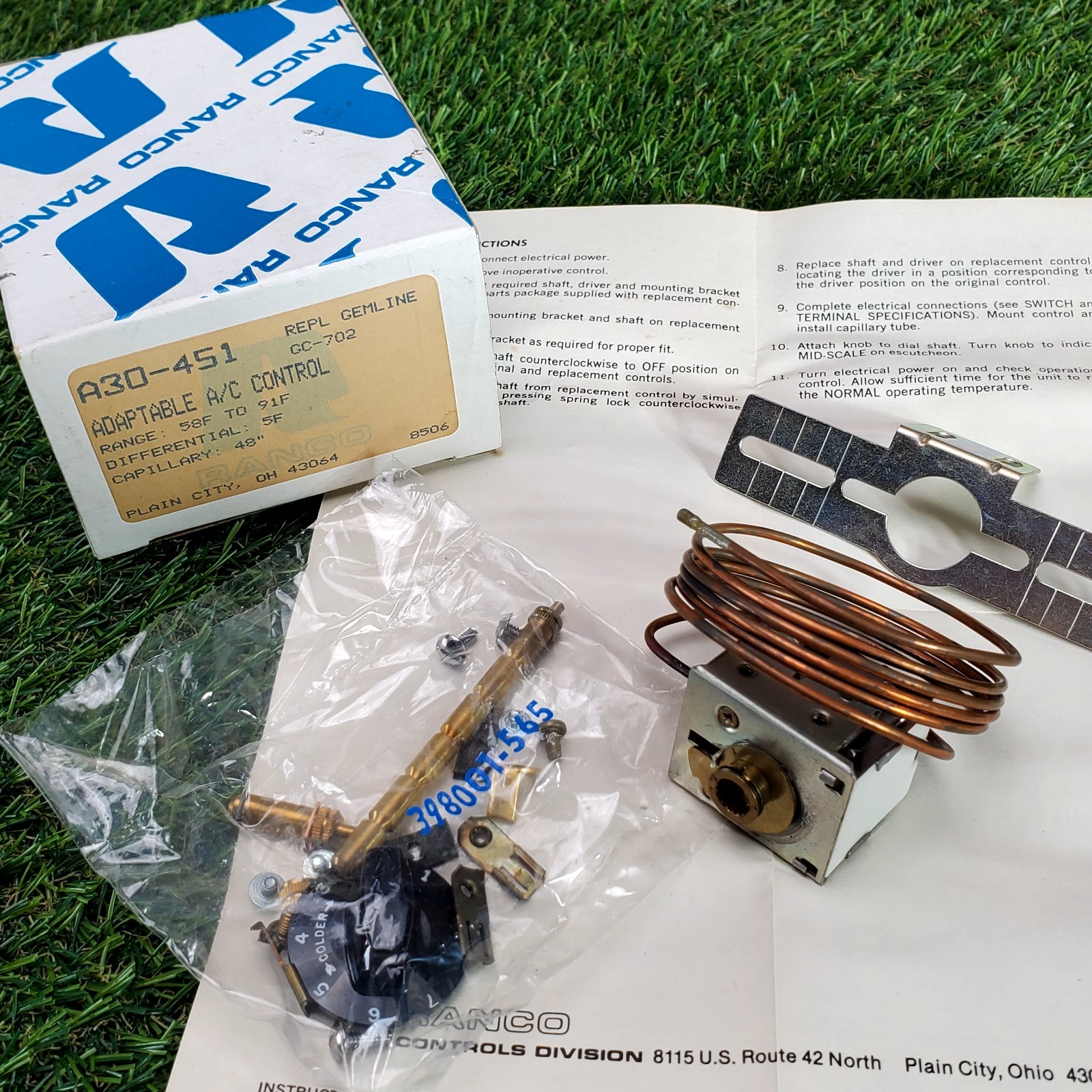 Ranco A30-451 Adaptable A/C Control, GC-702 (NOS)