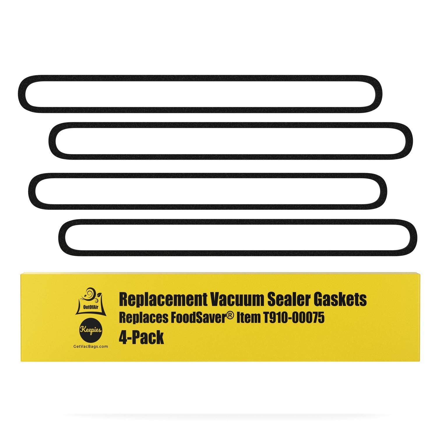 4 Pcs Black Upper Lower Foam Gasket Replacements for Vacuum Sealer