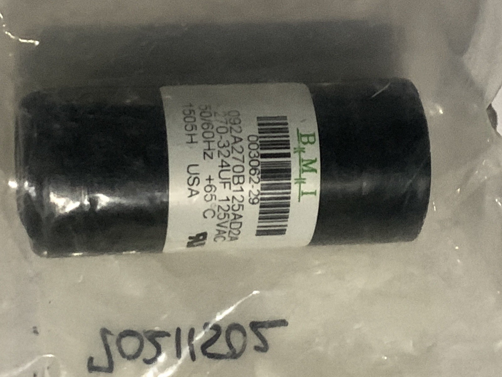 BMI 092A270B125ADA Capacitor 0.32-4uF 125VAC