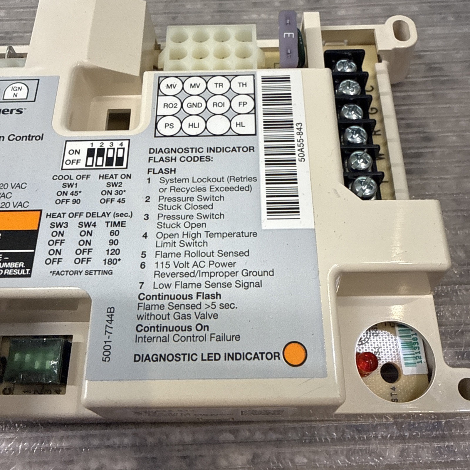 White Rodgers 50A55-843 Universal Integrated Furnace Control