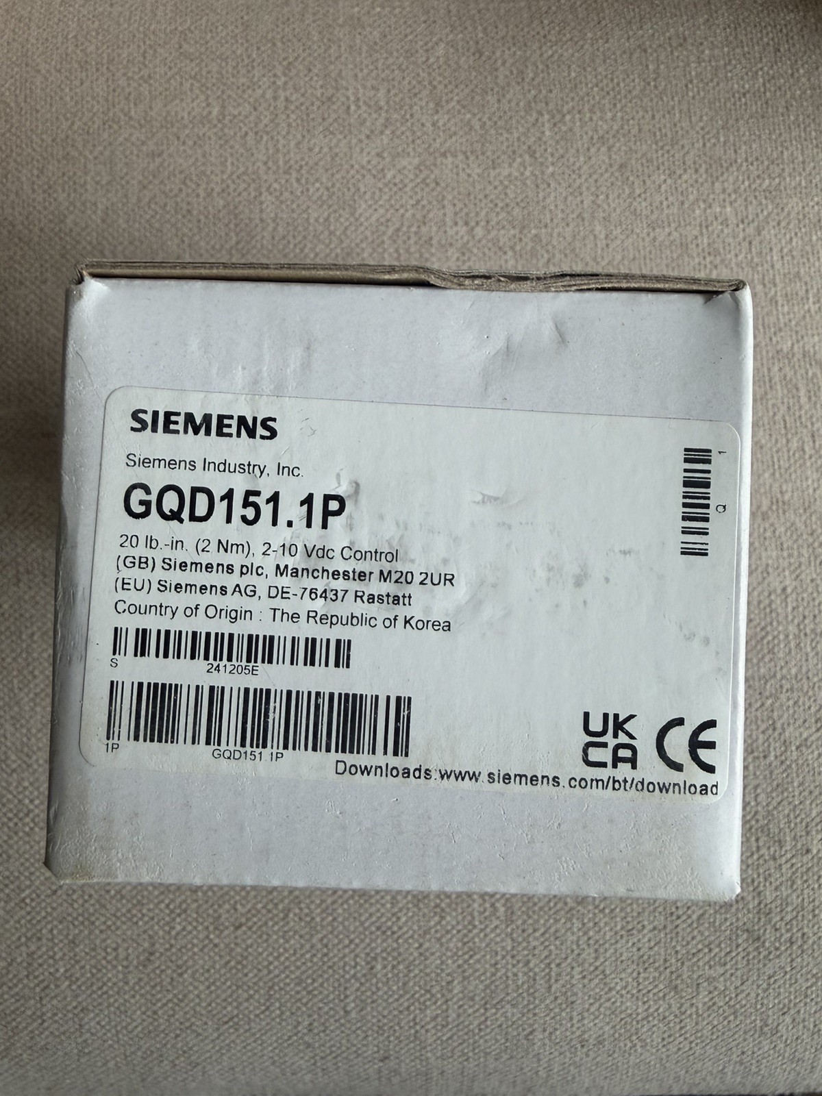 Siemens GQD151.1P Actuator