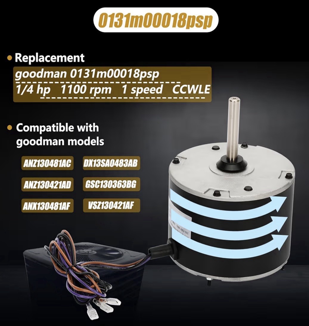 AC Condenser Fan Motor 0131M00018P For Goodman Amana Janitrol YDK-180S62823-03