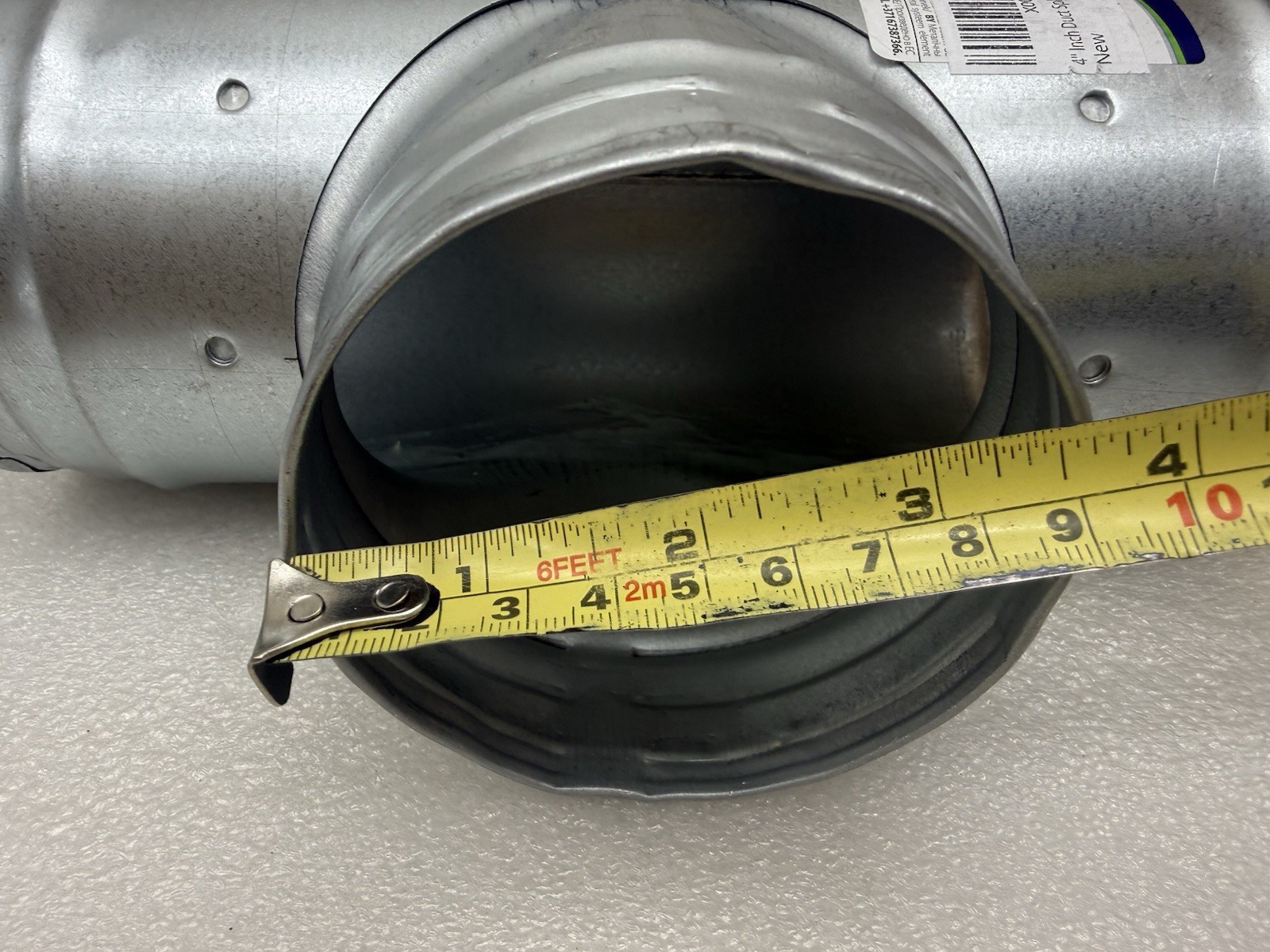 Europlast Duct Tee 4 Inch Galvanized Steel 3-Way Vent Fitting HVAC Round *READ..