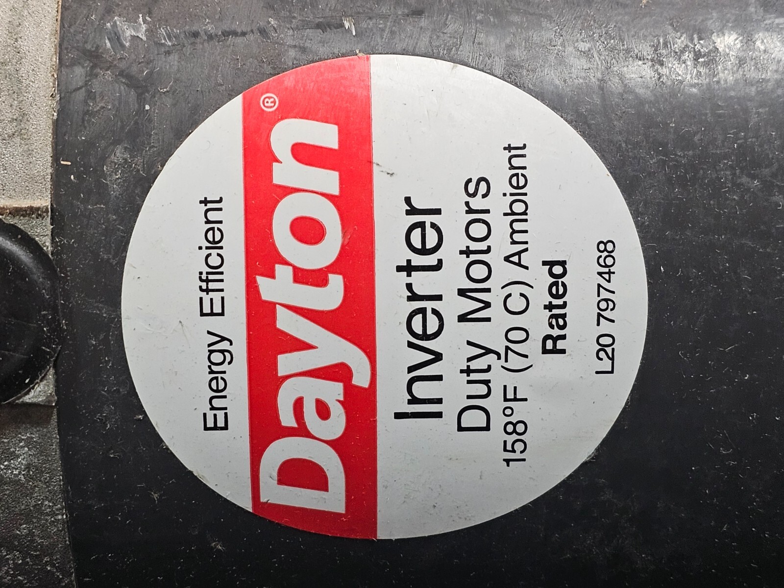 Dayton 24PR72 Condenser Fan Motor, 1 HP, 1140 rpm, 60 Hz 1 Speed, T-Stat 3 Phase