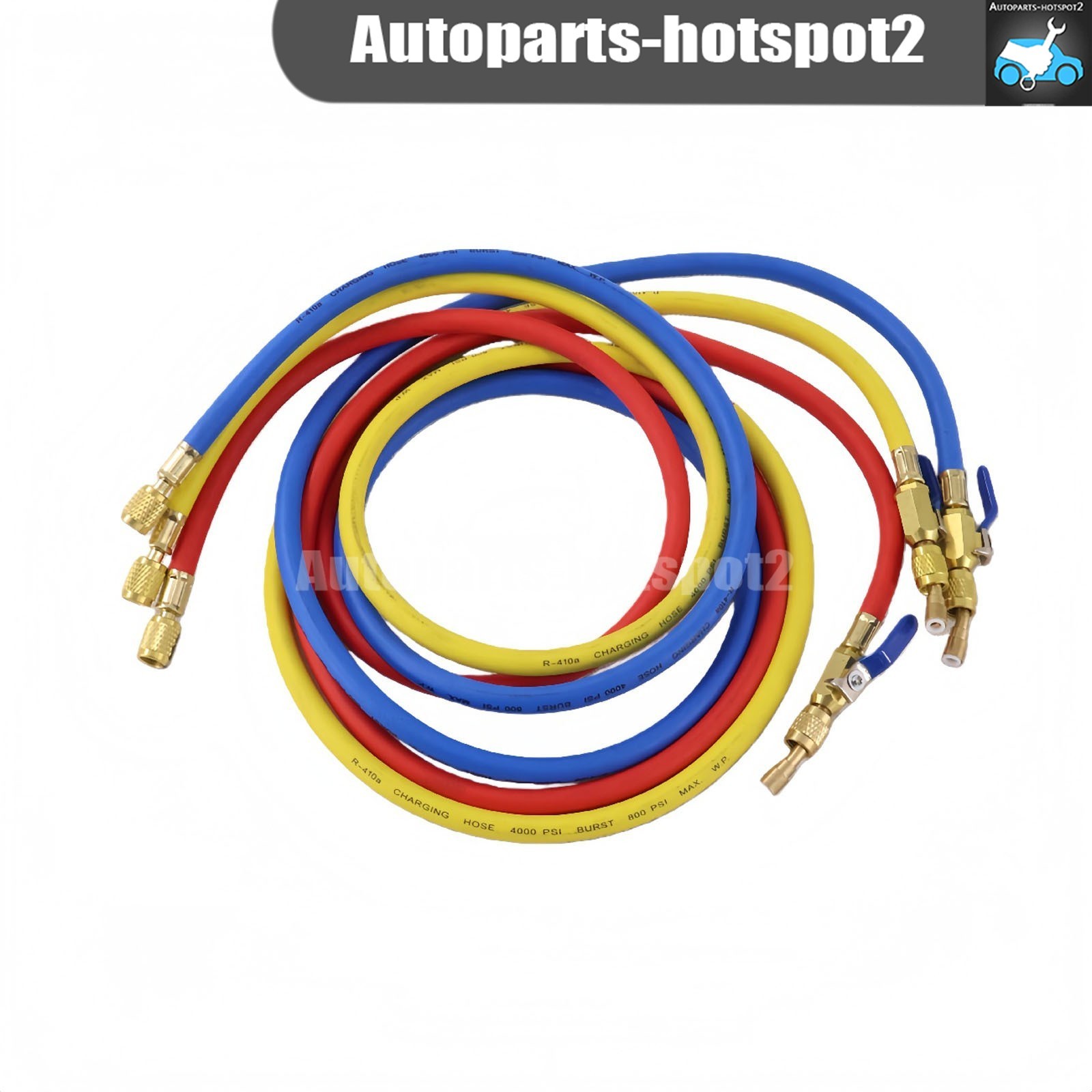 NEW For 29986 Plus II 72″ HVAC Charging Hose Set 1/4″ (3-Pack)
