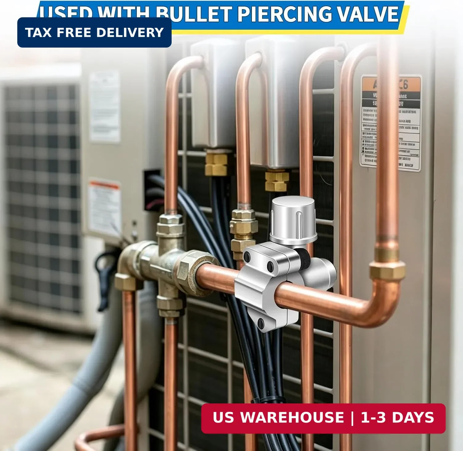 20-Pack 4.5 Inch HVAC Service Access Valves 1/4” SAE x 1/4” OD | 20pcs Stem Co