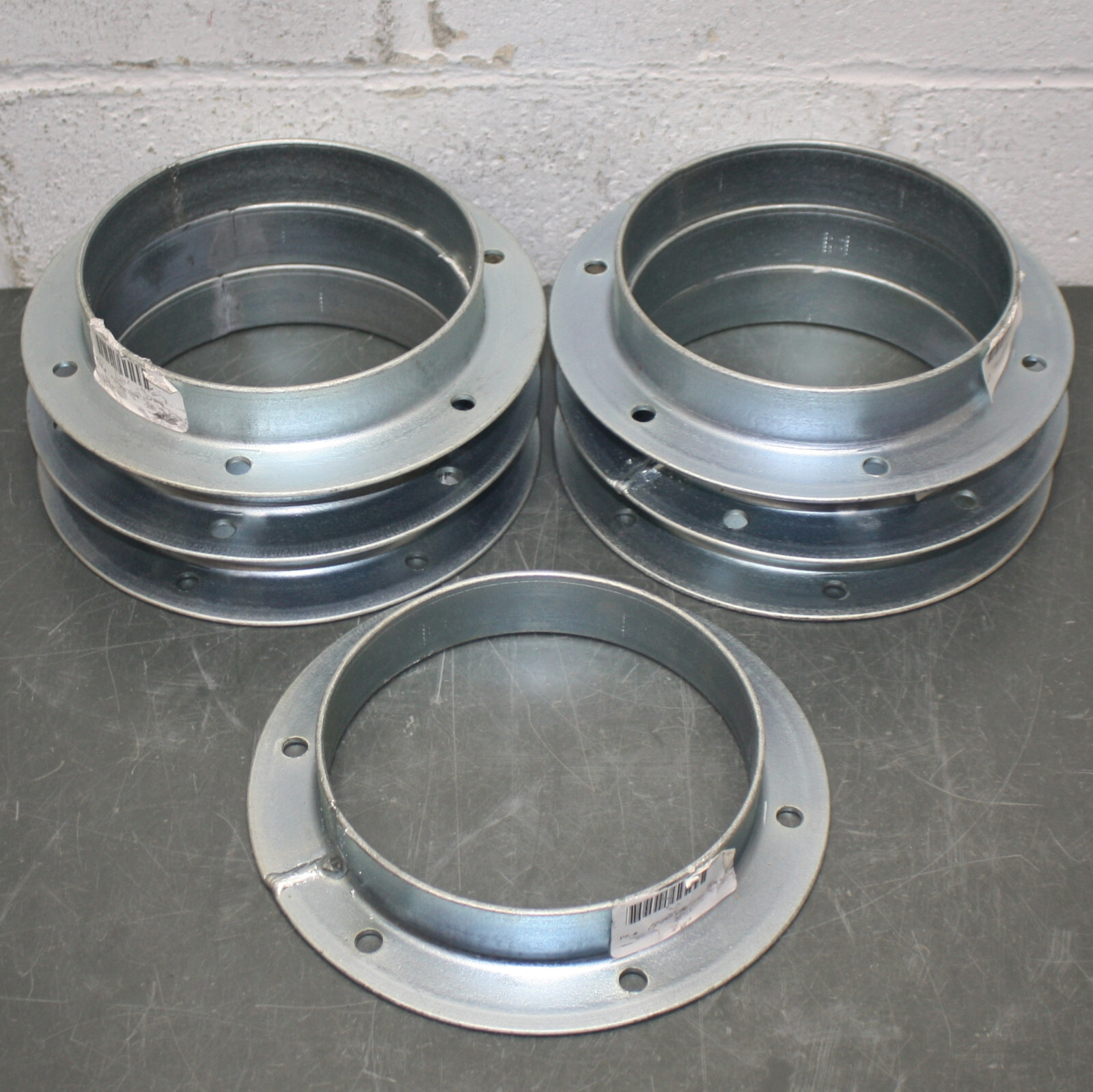 (14) Nordfab 6″ Duct Angle Flange 8010000143, Galvanized Steel Mount, 22 Ga, QF