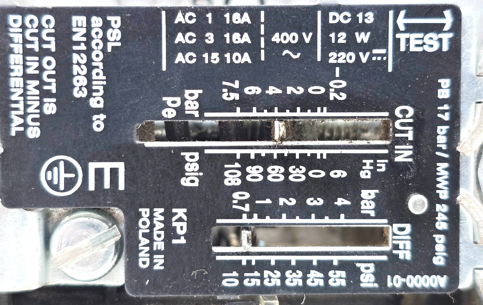 Danfoss KP1 060-110166 Low Pressure Control Switch Pack of 3