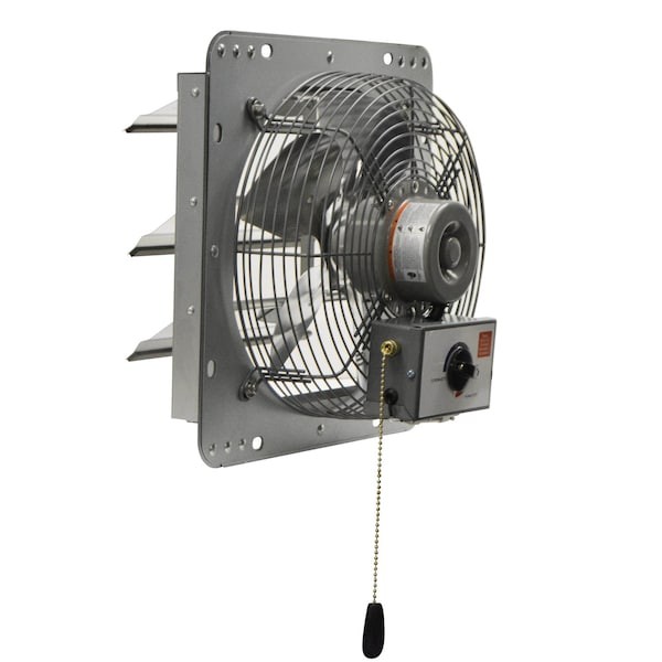 Canarm Gsf3-12A Shutter Fan, 12In Bld Dia, Galvalume, 120