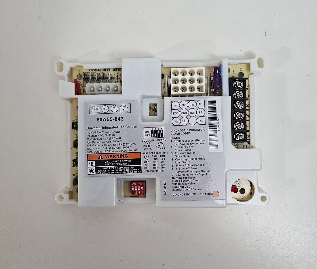 50A55-843 Ignition Control Module Universal Furnace Control Board Lennox White-R