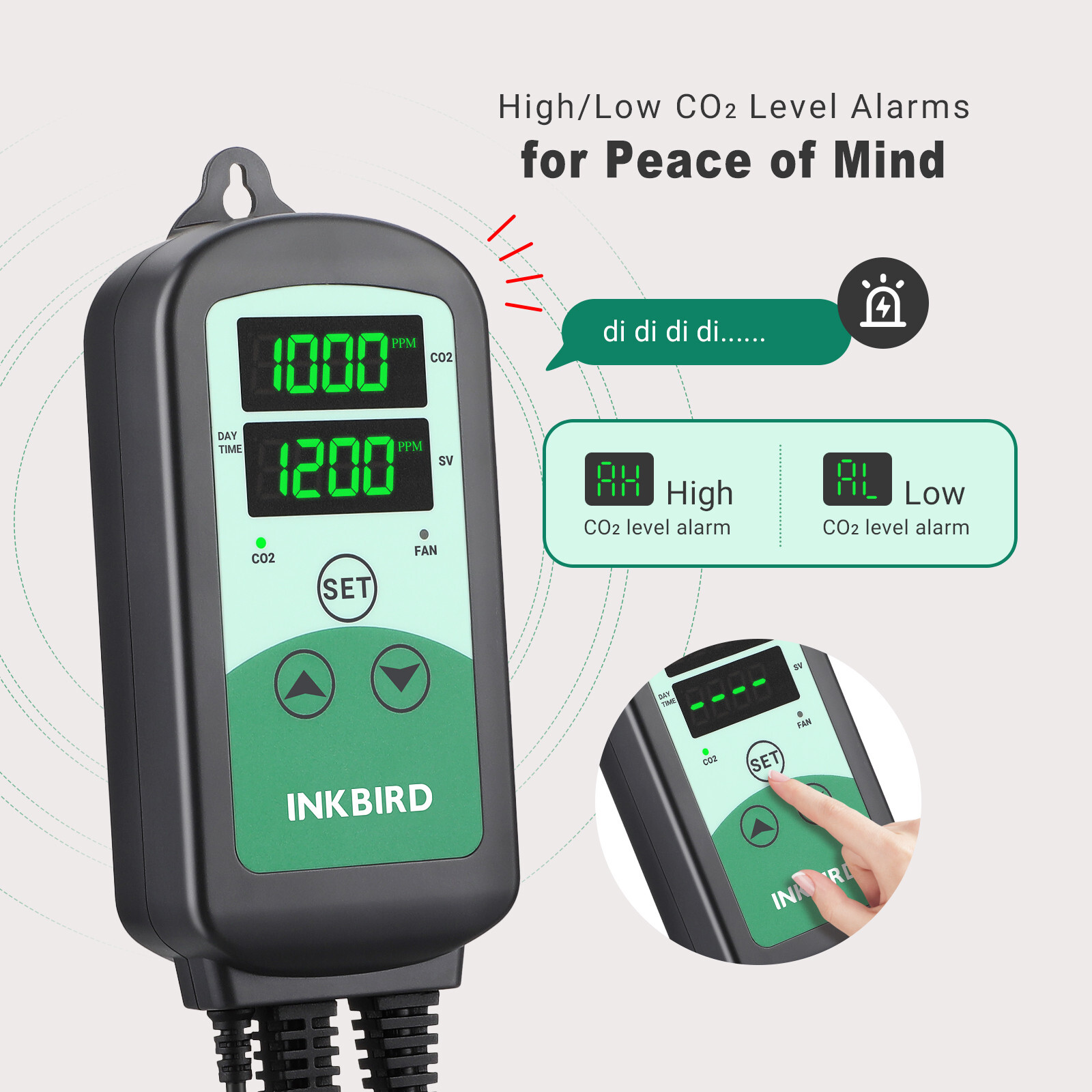 INKBIRD 6″ Duct Fans Grow Tent Ventilation Exhaust Duct Fan Temperature Humidity