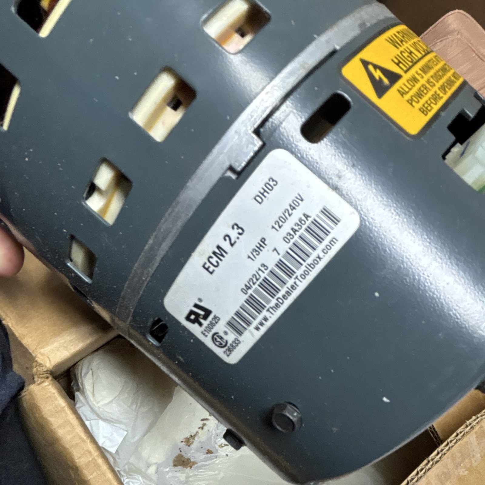 Genteq ECM 2.3 Variable Speed Blower Motor 46132-009 1/3HP 208-230V 1Ph