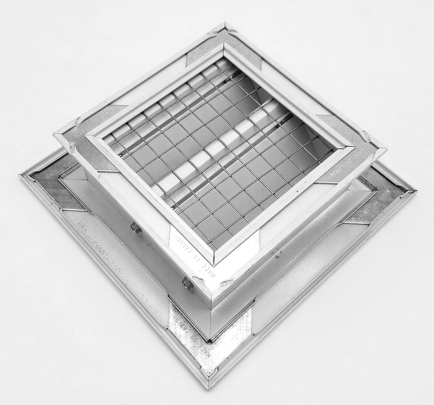 HVAC Premium 12″W x 12″H Aluminum Exterior Gable Louver Vent for Walls & Crawl..