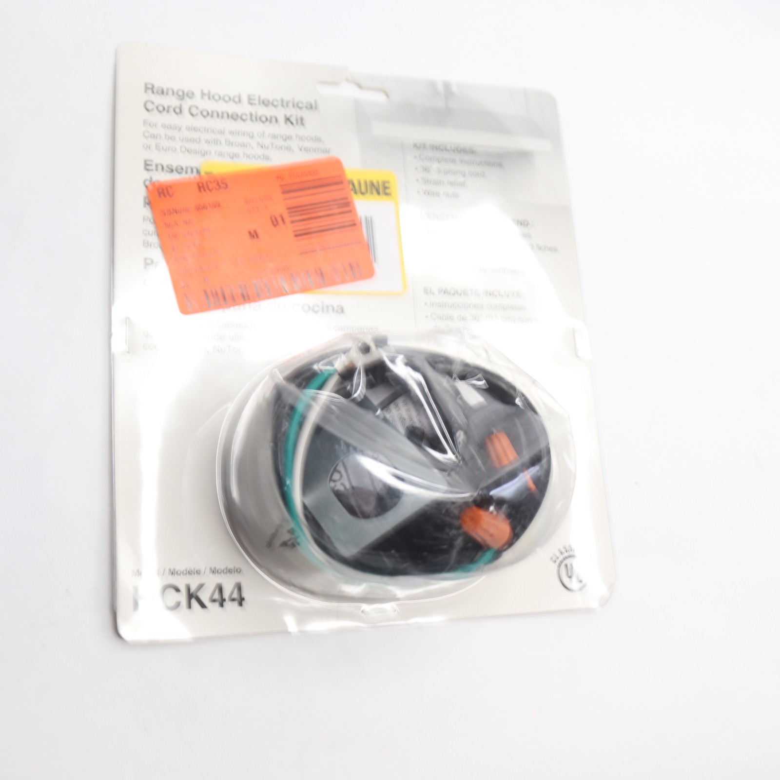 Broan Power Cord Kit on Individual Display Card HCK44