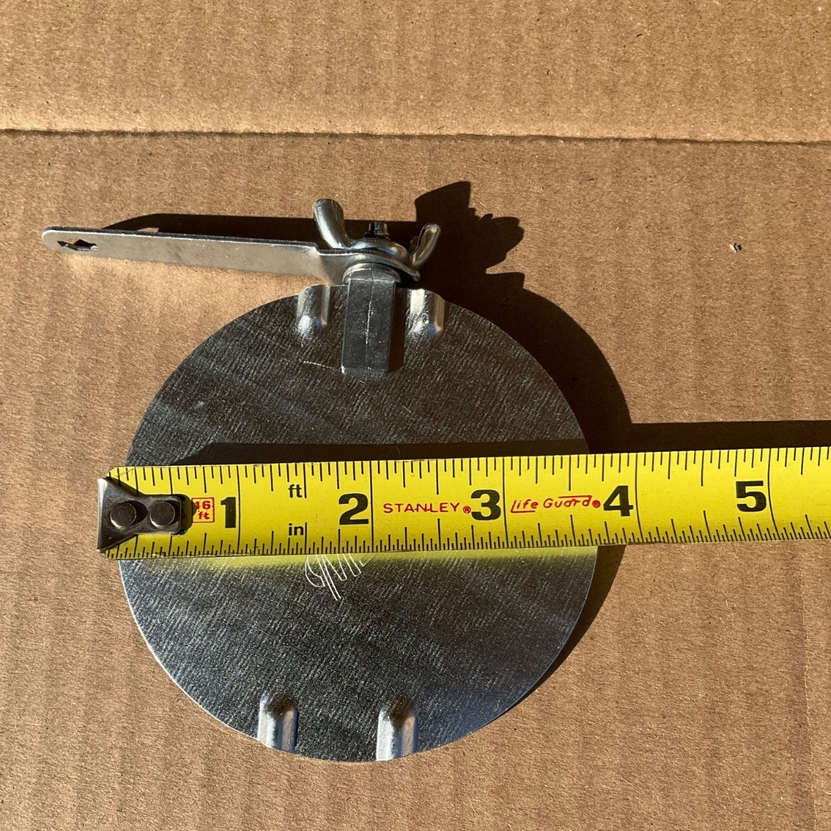 4 – Inch Diameter Galvanized Duct Volume Damper with Manual Adjusting Arm