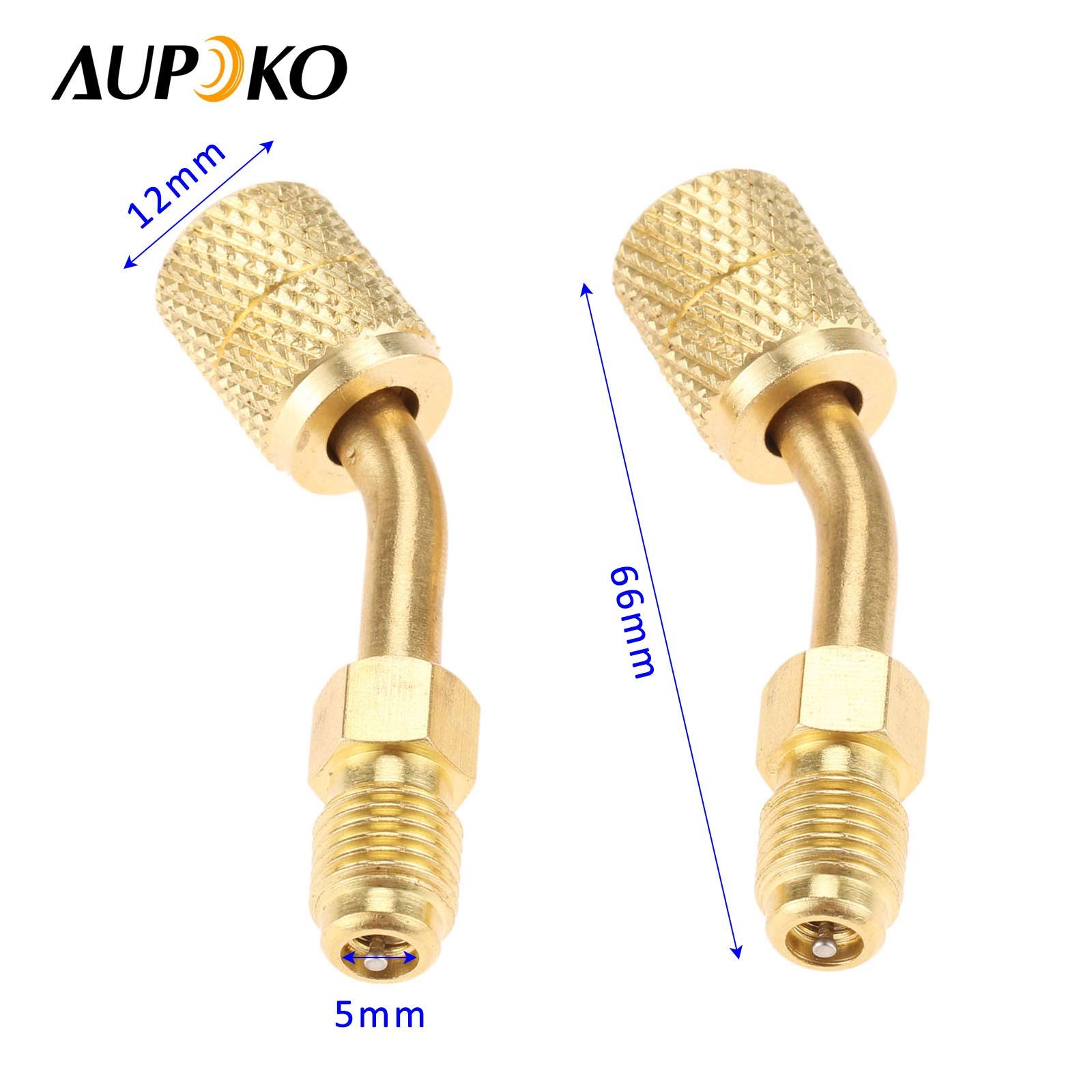 R410A Adapter 5/16″ SAE Female Quick Couplers to 1/4″ 5/16 inches, Gold