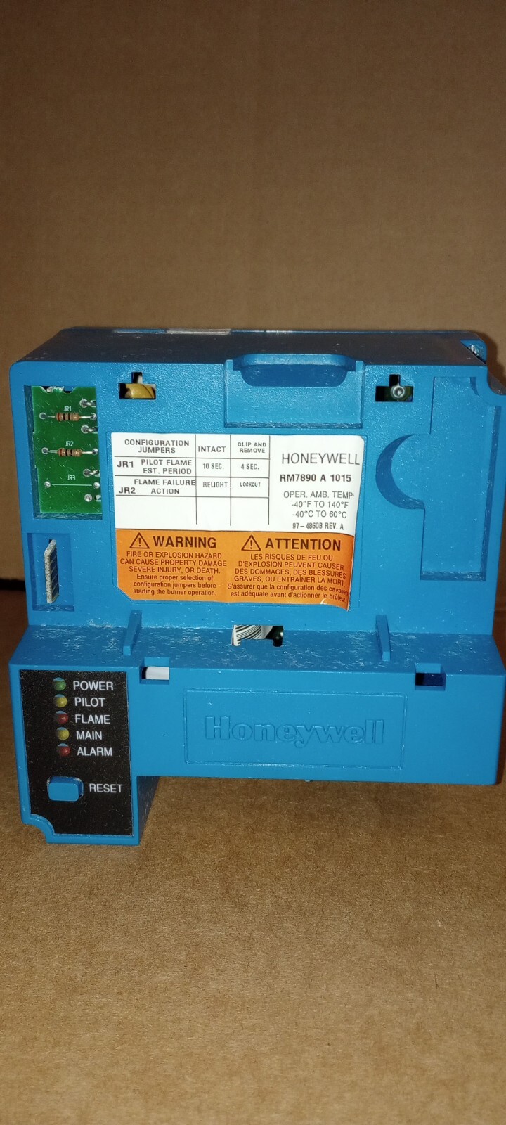 honeywell rm7890a1015 microprocessor based intergrated burner control. i have 14