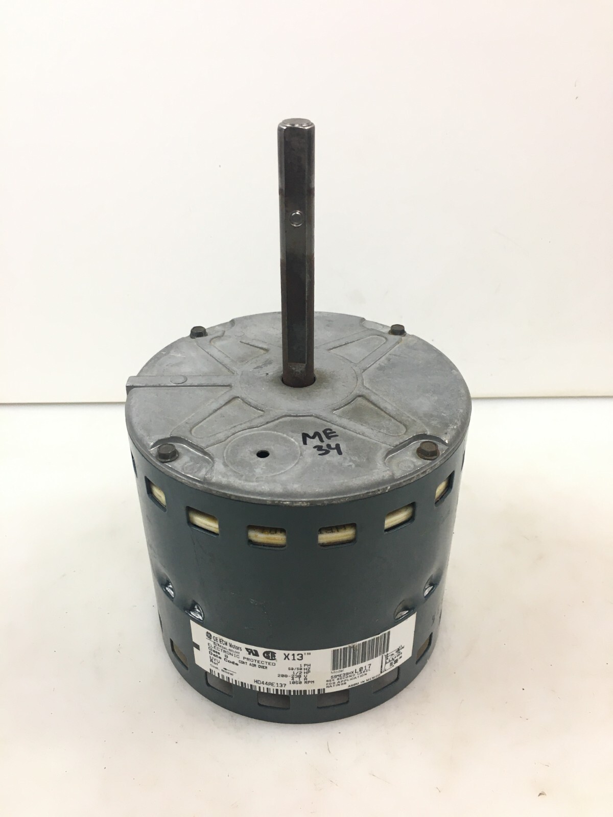 GE 5SME39HXL017 1/2 HP 230V Blower Motor ONLY (no module) HD44AE137 used #ME34