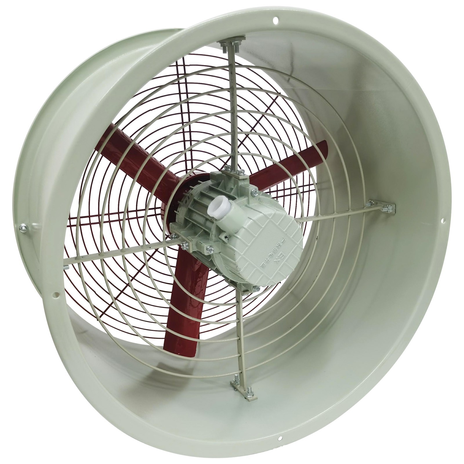 110V 19in Explosion Proof Exhaust Fan 550W Cylinder Pipe Fan Wall Mount Ventilat
