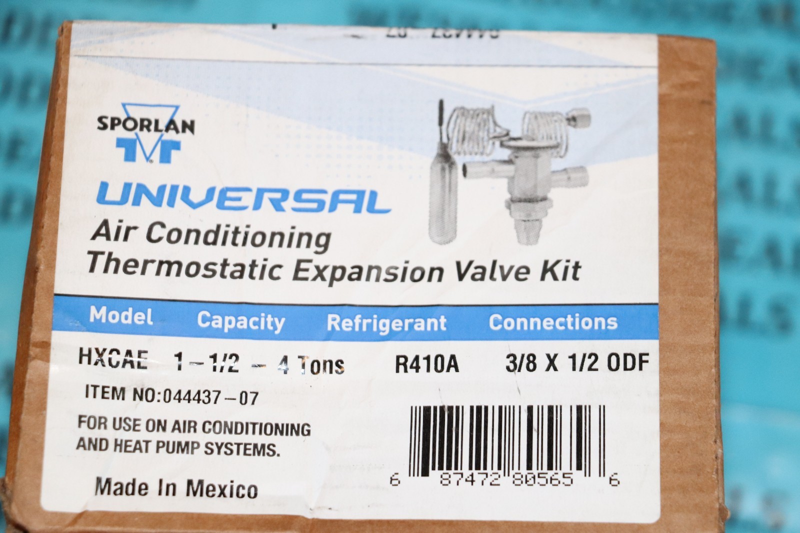 Sporlan HXCAE Expansion Valve 1-1/2-4Tons R410A 3/8 x 1/2 ODF 044437-07 New