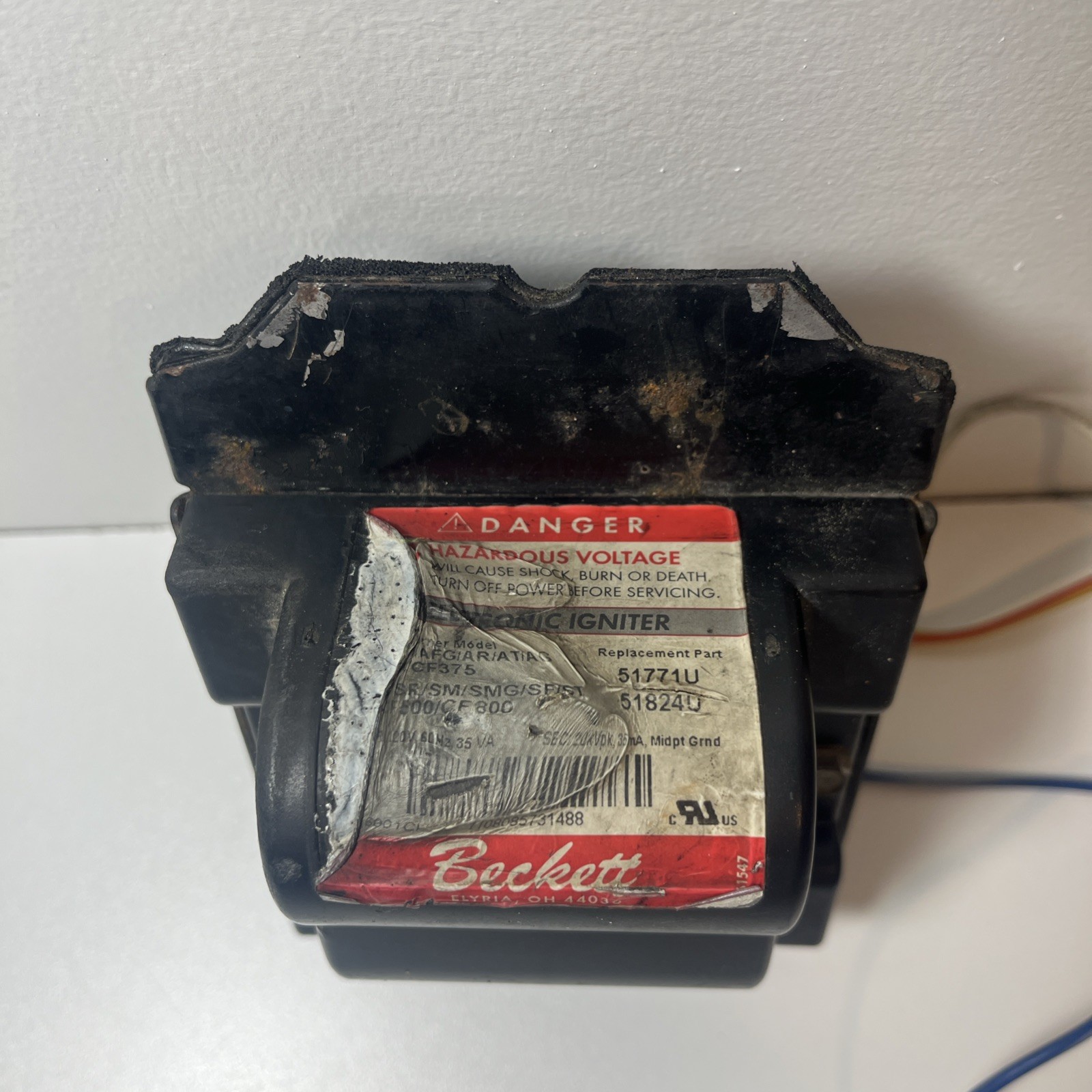 Beckett 746001 Electronic Igniter With Cad Cell Used (Replaces 51771U / 51824U)