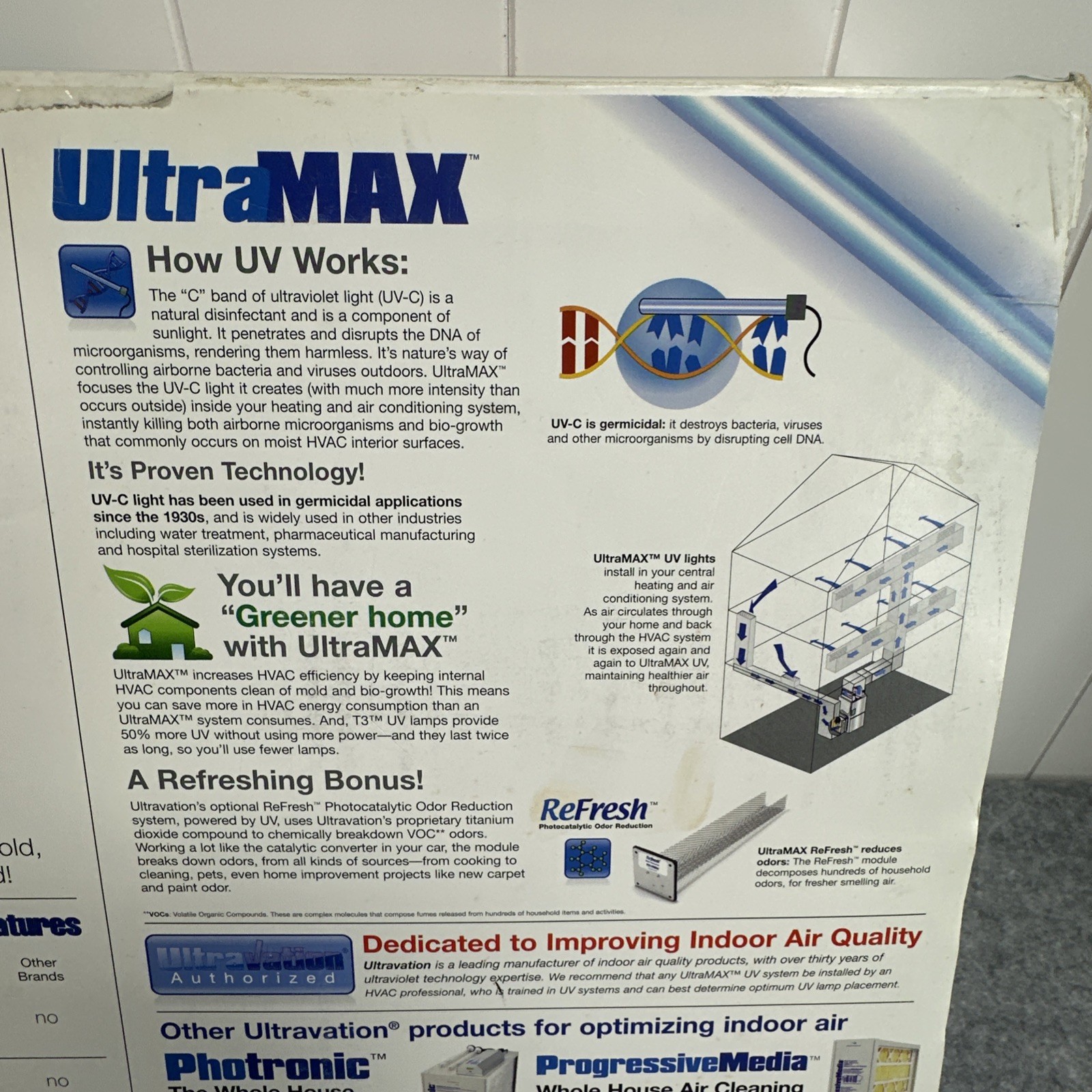 Ultravation UMX1202T-PCO UV Air Purifier HVAC System | UltraMax Gold Extreme