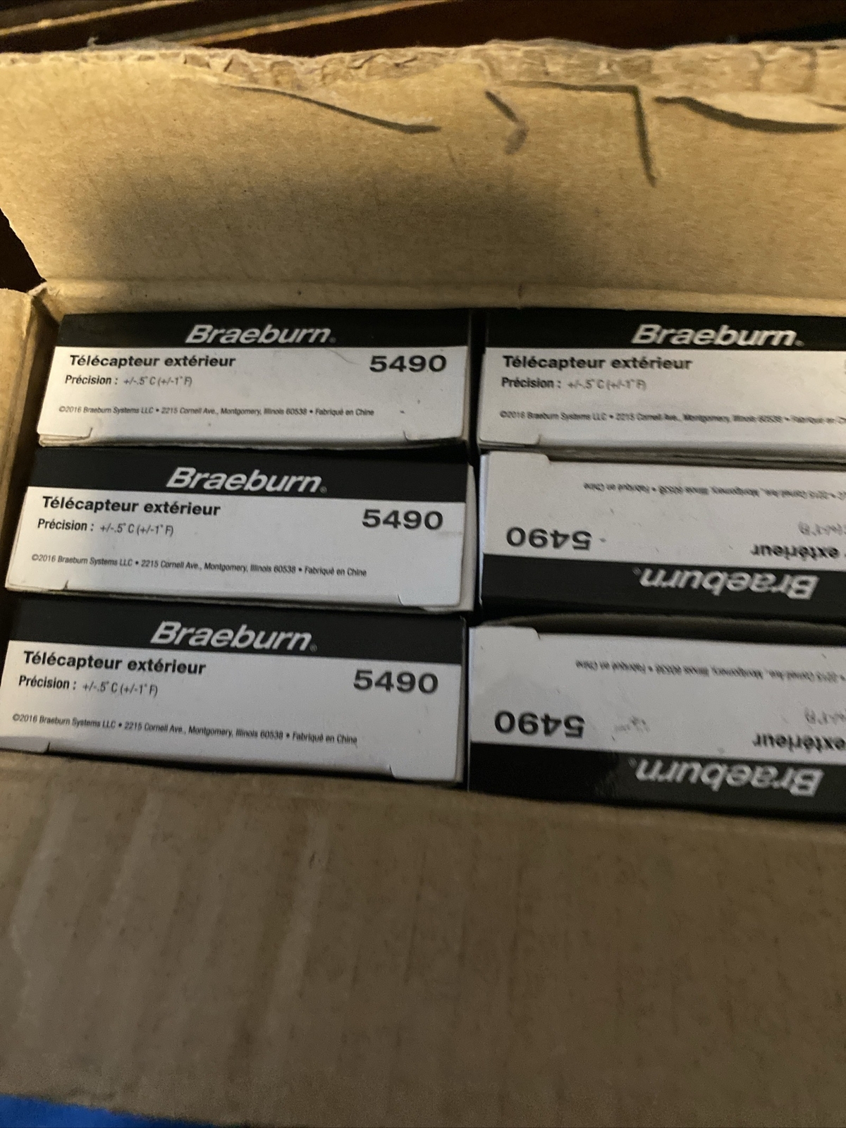 (6) Braeburn 5490 Remote Outdoor Sensor UPC 33732 00530