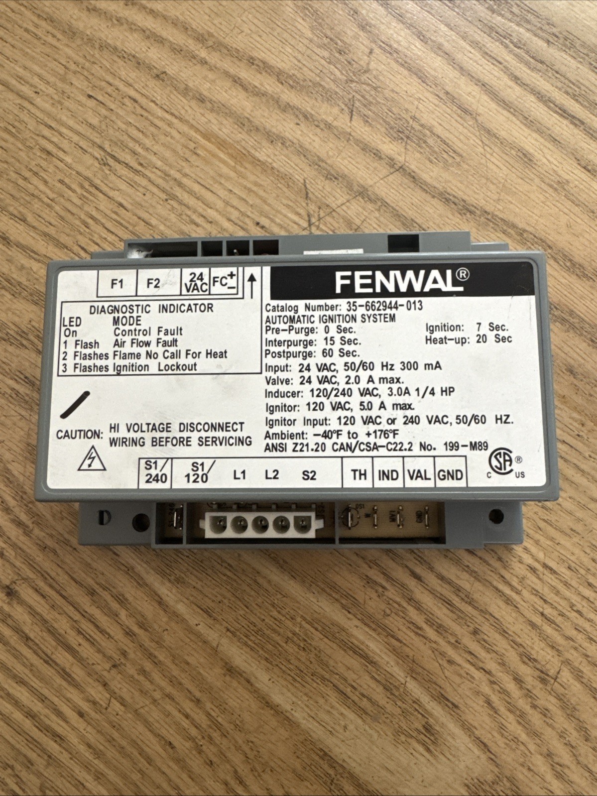 FENWAL 35-662944-013 Automatic Ignition Control Module Pentair Mastertemp OEM