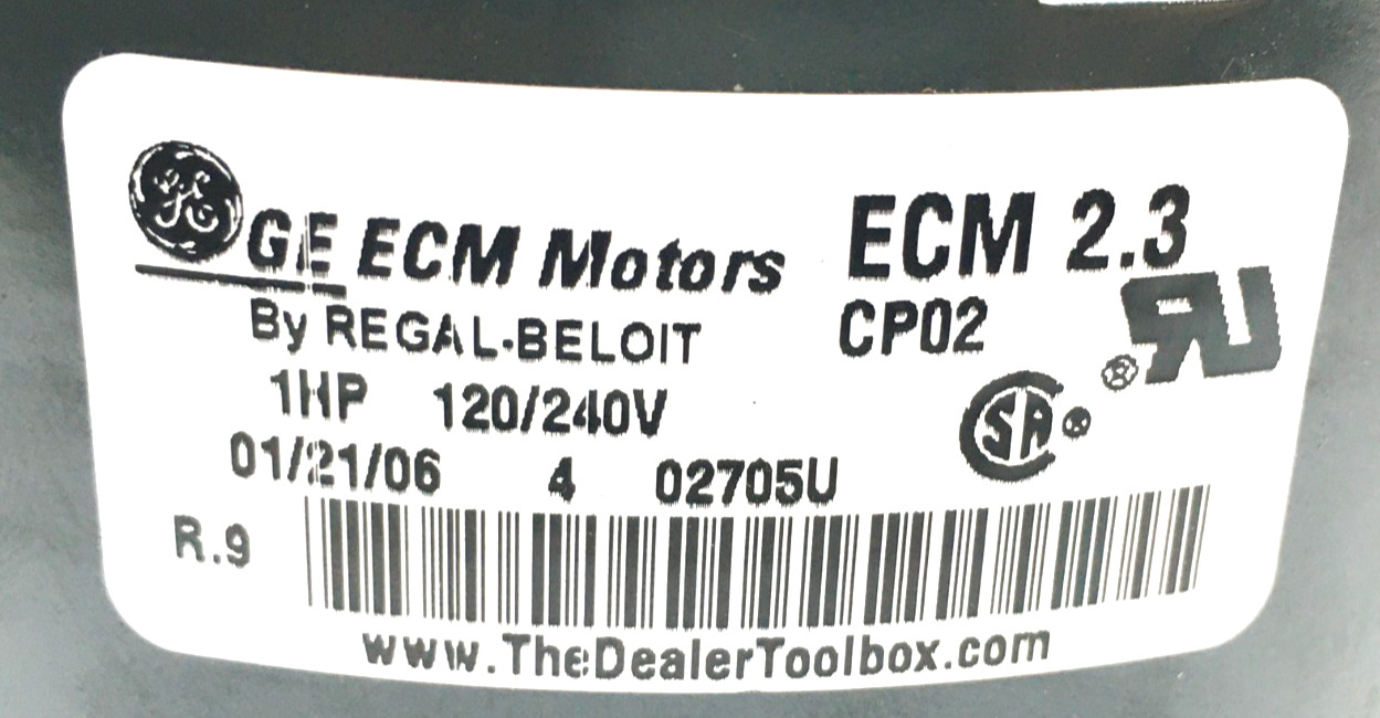 GE ECM2.3 CP02 MODULE ONLY 18M8101 120/240V 1HP for CCW LE rotation used #J183