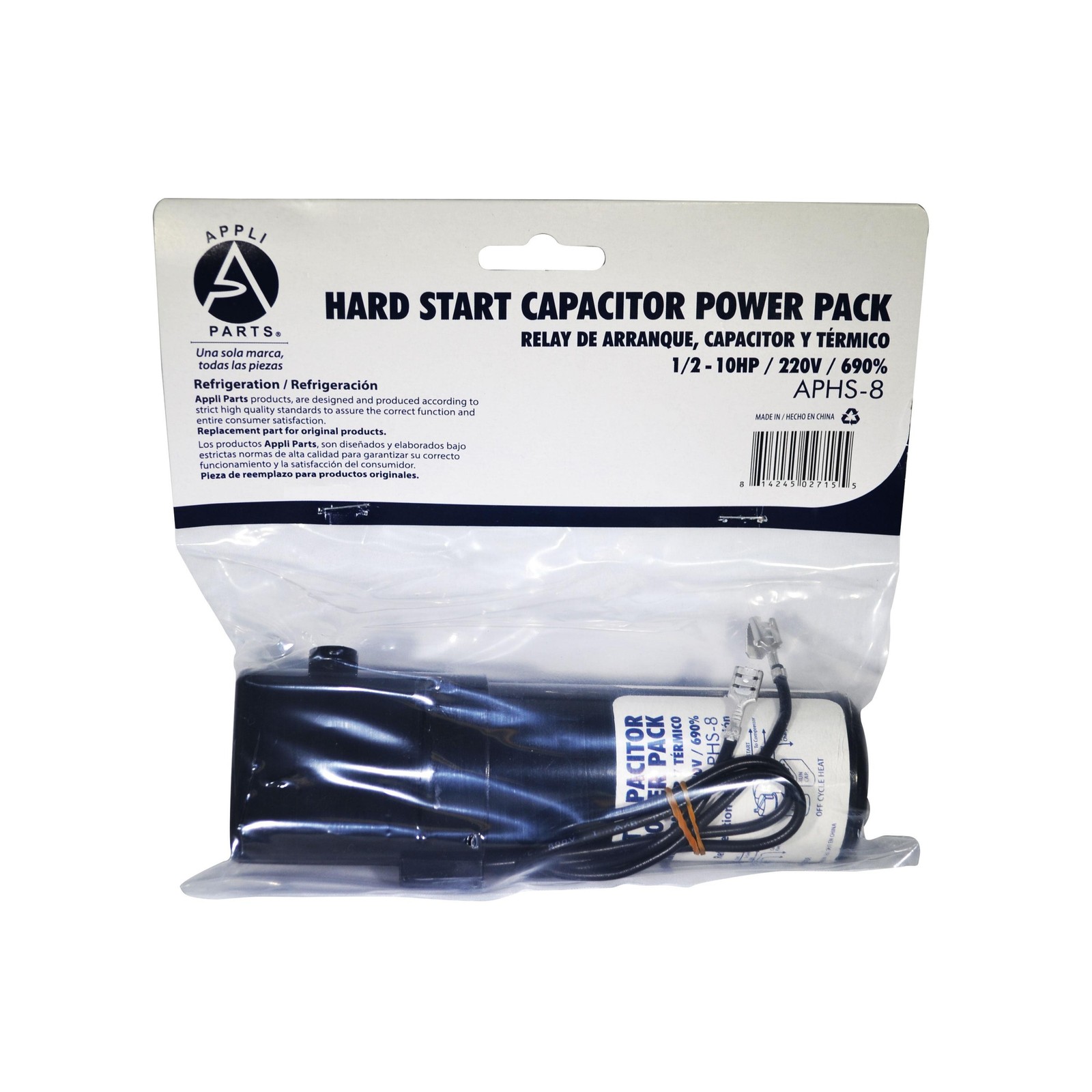 Appli Parts Hard Start kit Capacitor power pack booster for 1/12-10 HP air condi
