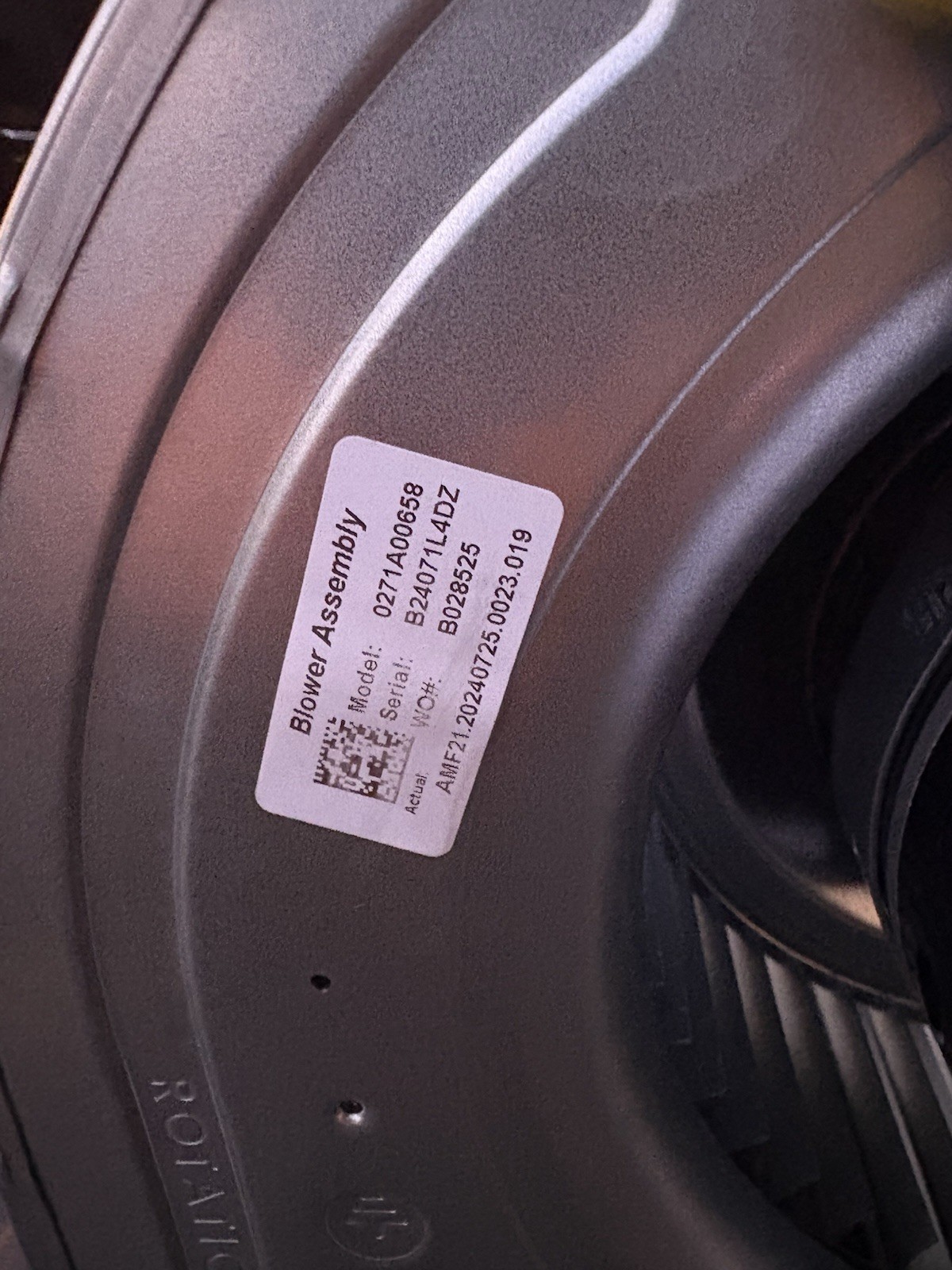 Goodman Blower Assembly 0271A00658 + 0131M01034, Blower Motor 1/3 HP 1050RPM
