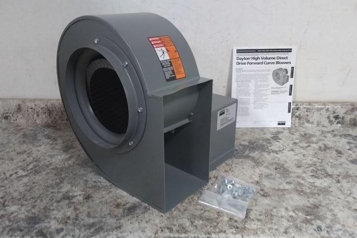 Dayton 4C118 9 In Wheel Dia Steel Housing/Wheel Blower w/out Motor