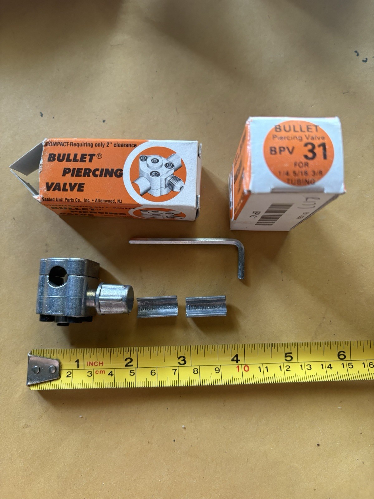 1 Pc BPV 31 Bullet Piercing Valve Line 1/4”-5/16”-3/8” Tap Valve Kit HVAC Nos