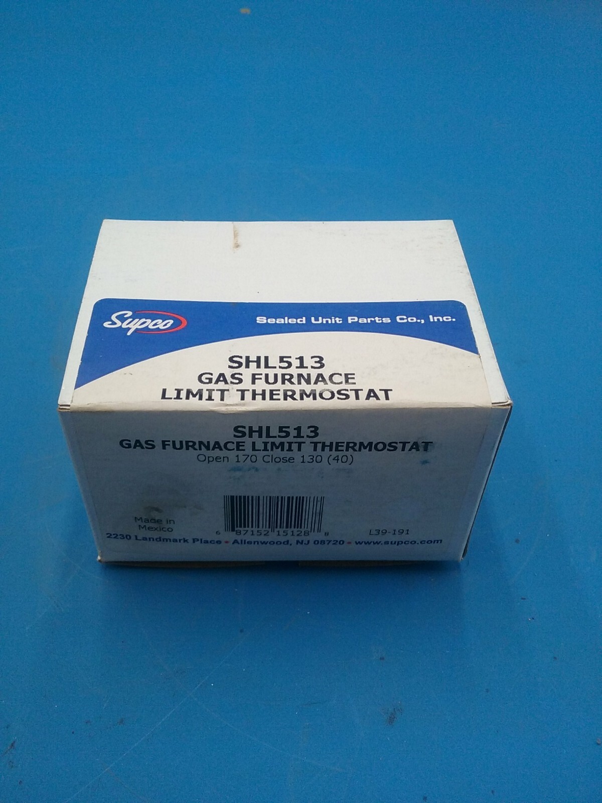 Gas Furnace Limit Thermostat SHL513